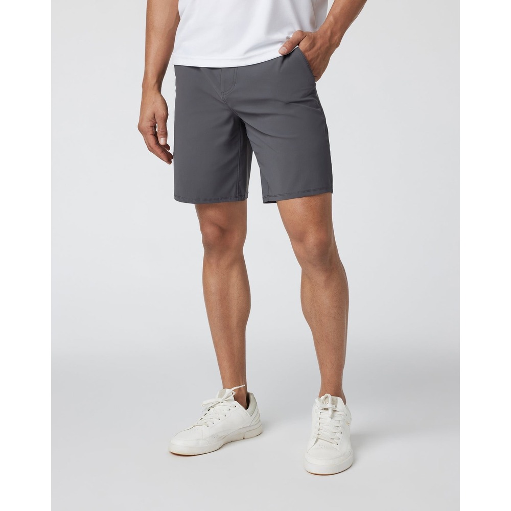 Vuori Meta Shorts Mens 32 8" Charcoal Grey Technical Performance Chino V379
